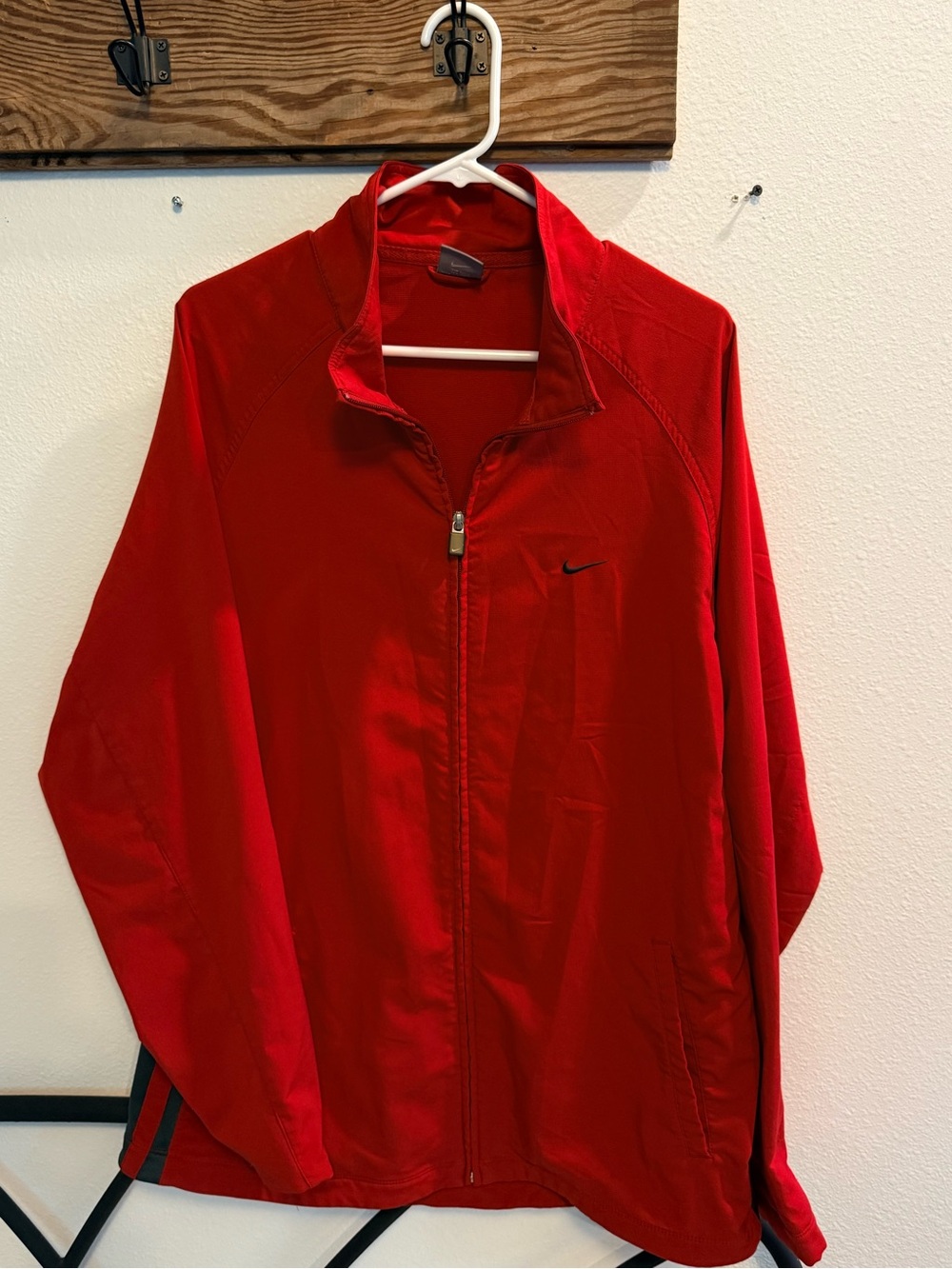 Nike Men’s XL Red Black Full Zip Track Jacket Athletic Training Vintage